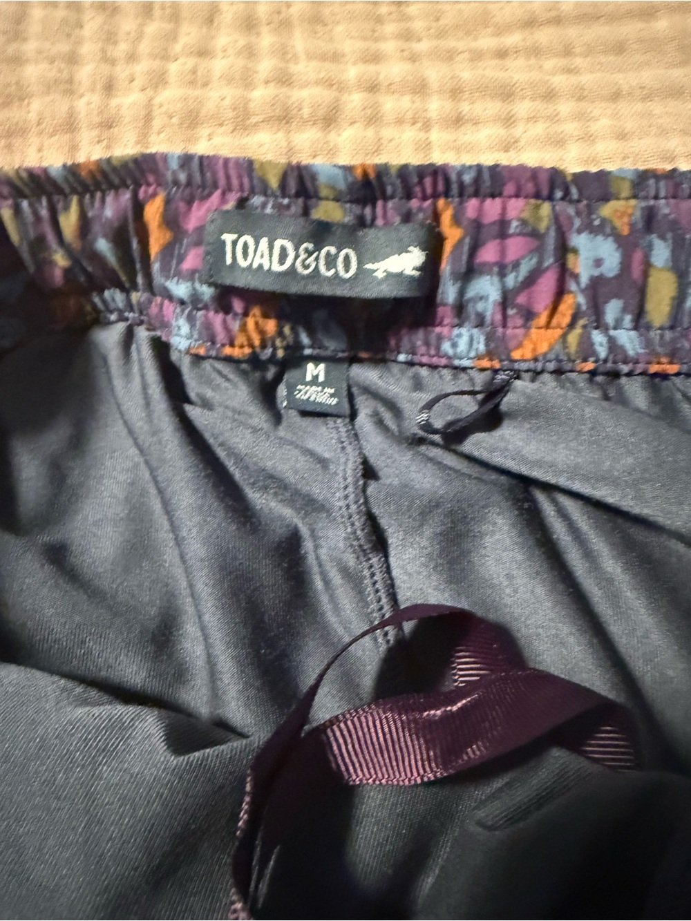 Toad&Co Floral Elastic Waist Skort Set in Yellow and Purple Accents - Picture 4 of 9